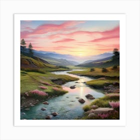 Landscape Indian Valley Sunrise Art Print