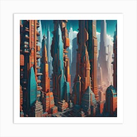 Futuristic City 44 Art Print