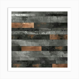 Copper Stripe Wall Art Art Print