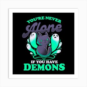 Me And My Demons Square Art Print