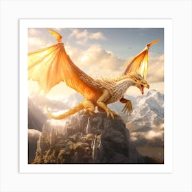 Golden Dragon Art Print