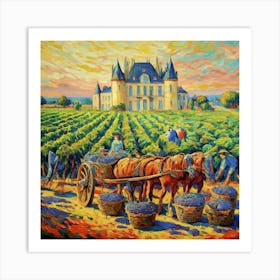 Margaux's Treasures: A Vineyard's Secret Tapestry Art Print