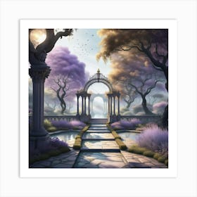 Lavender fantasy, the gateway Art Print