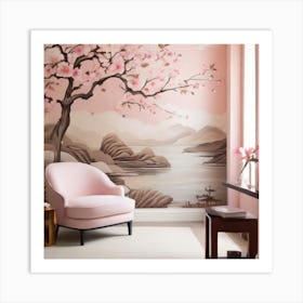 Asian Cherry Blossoms Art Print