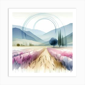 Lavender Field Art Print