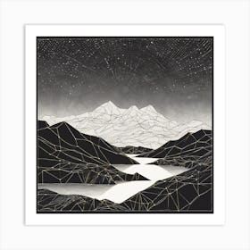 Night In The Mountains Art Print