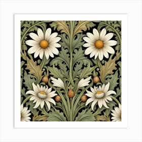 Daisies william morris inspired art Art Print