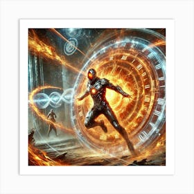 A Dramatic Sci Fi Scene Featuring Ember Sage Demon 1 Art Print