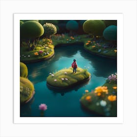 Boy In A Forest Art Print