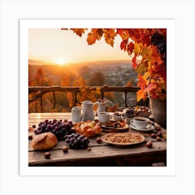 Autumn Table Setting 1 Art Print