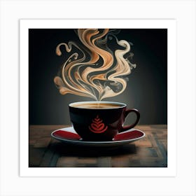 Coffee Cup With Smoke 23 Art Print