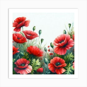 Red Poppies Art Print