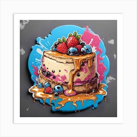 Cake Splatter Art Print