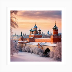 Winter Kremlin (2) Art Print