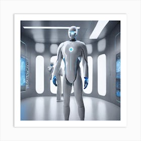 Futuristic Robot 16 Art Print