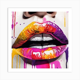 Colorful Lips Art Print