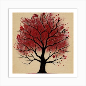 Bloody Tree Art Print