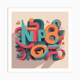 Typographic Lettering Art Print