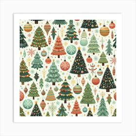 Christmas Trees Art Print