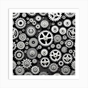 Gears Background 7 Art Print