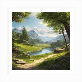 Landscape Painting 29 Art Print