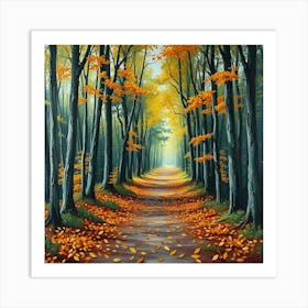 Autumn Path 1 Art Print