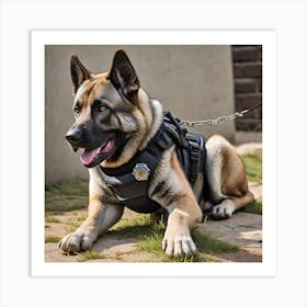 Police Dog Art Print