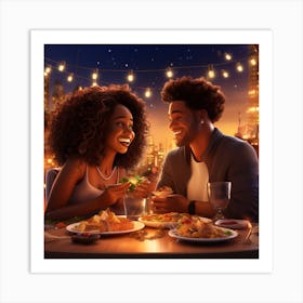 Two Realistic Black Couples Two Black Men Curly A 45bd9dd9 Be94 41ea 8cfb 9ad7b769c514 Art Print
