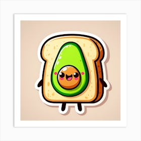 Avocado Sticker Art Print