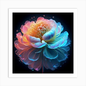 Peony in close-up Art Print