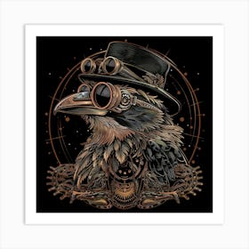 Steampunk Crow 2 Art Print