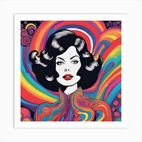 Psychedelic Woman Art Print