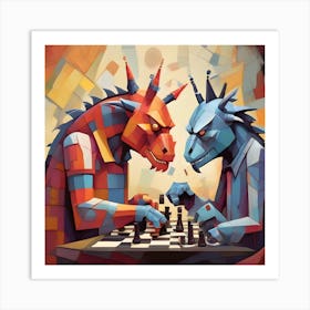 Chess Game Art Print