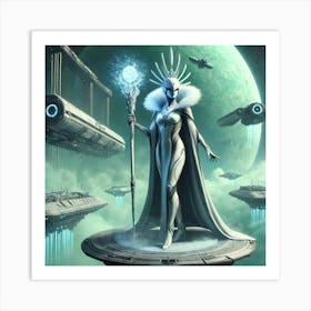 A Futuristic Sci Fi Depiction Of Duchess Helia Art Print