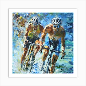 A Triathlon Event Oil Painting Illustration 1718702666 1 Art Print