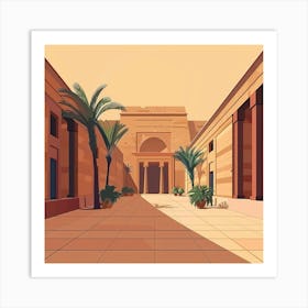 Egyptian Courtyard Art Print