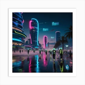 Futuristic City Art Print