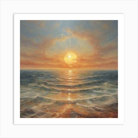 Sun with sea 1 Art Print