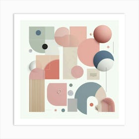 Abstract Geometric Shapes Art Print