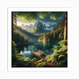 Lake In The Mountains 9 Art Print