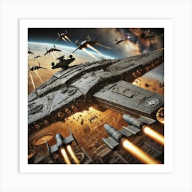 Juggernaut Class Carrier Deploy Bomber Iron Commonwealth Art Print