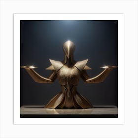 Golden Statue Art Print