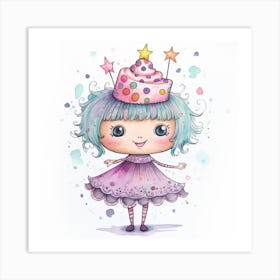 Birthday Girl Art Print