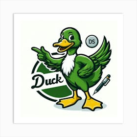 Duck Logo Art Print