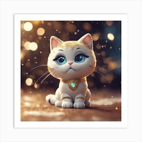 Cute Cat Art Print