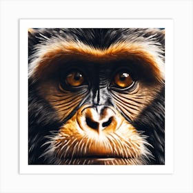 Chimpanzee Portrait 14 Art Print