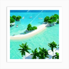 Tropical Island 1 Art Print