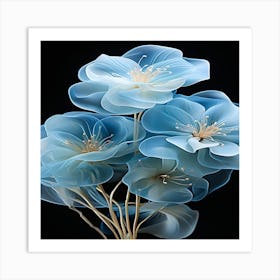 Blue Flowers Art Print