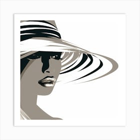 Woman In A Hat 32 Art Print