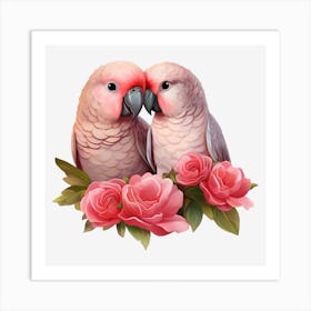 Couple Of Parrots Art Print